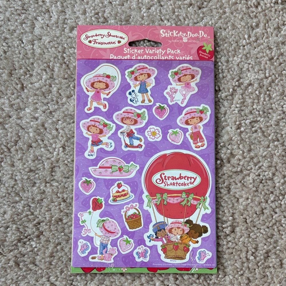 American Greetings Strawberry Shortcake Sticker Pack - vintage 2004